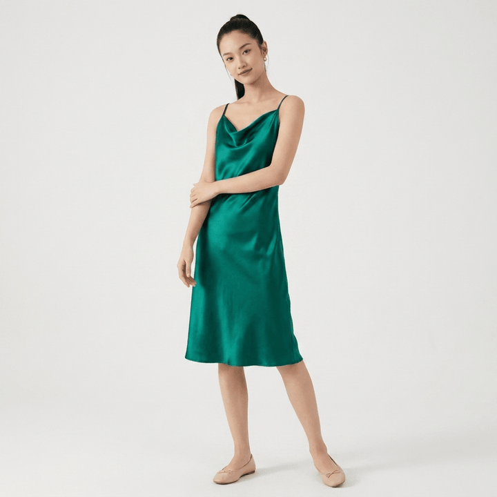 Silvermist – Silk Slip Dress - Hilltop Nord