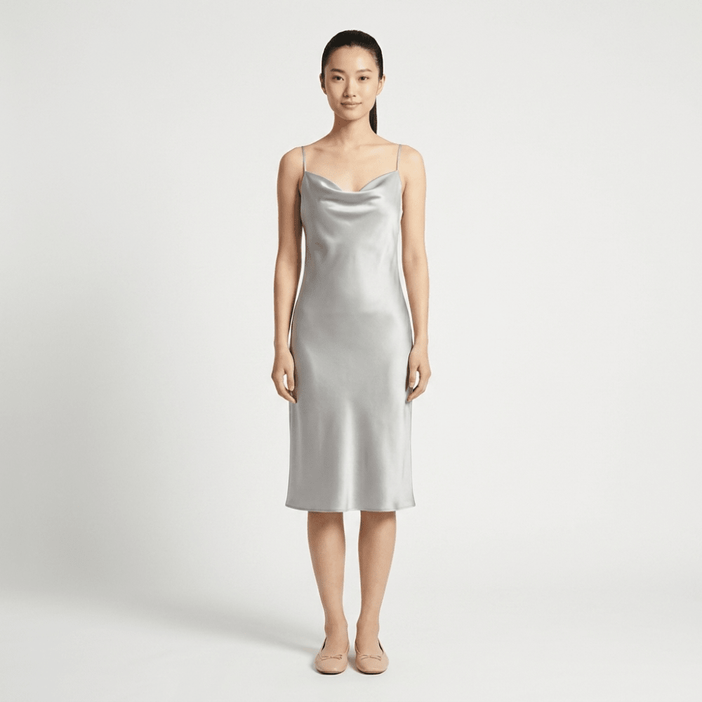 Silvermist – Silk Slip Dress - Hilltop Nord