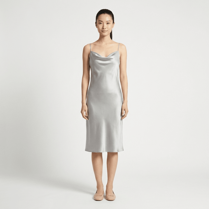Silvermist – Silk Slip Dress - Hilltop Nord