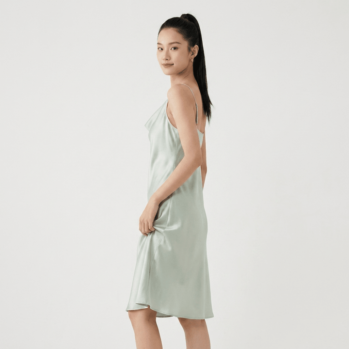 Silvermist – Silk Slip Dress - Hilltop Nord