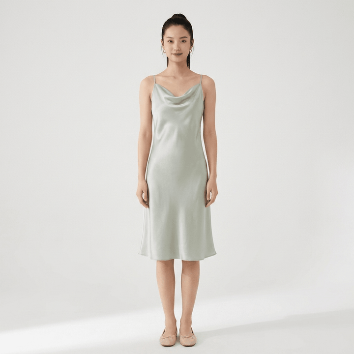 Silvermist – Silk Slip Dress - Hilltop Nord