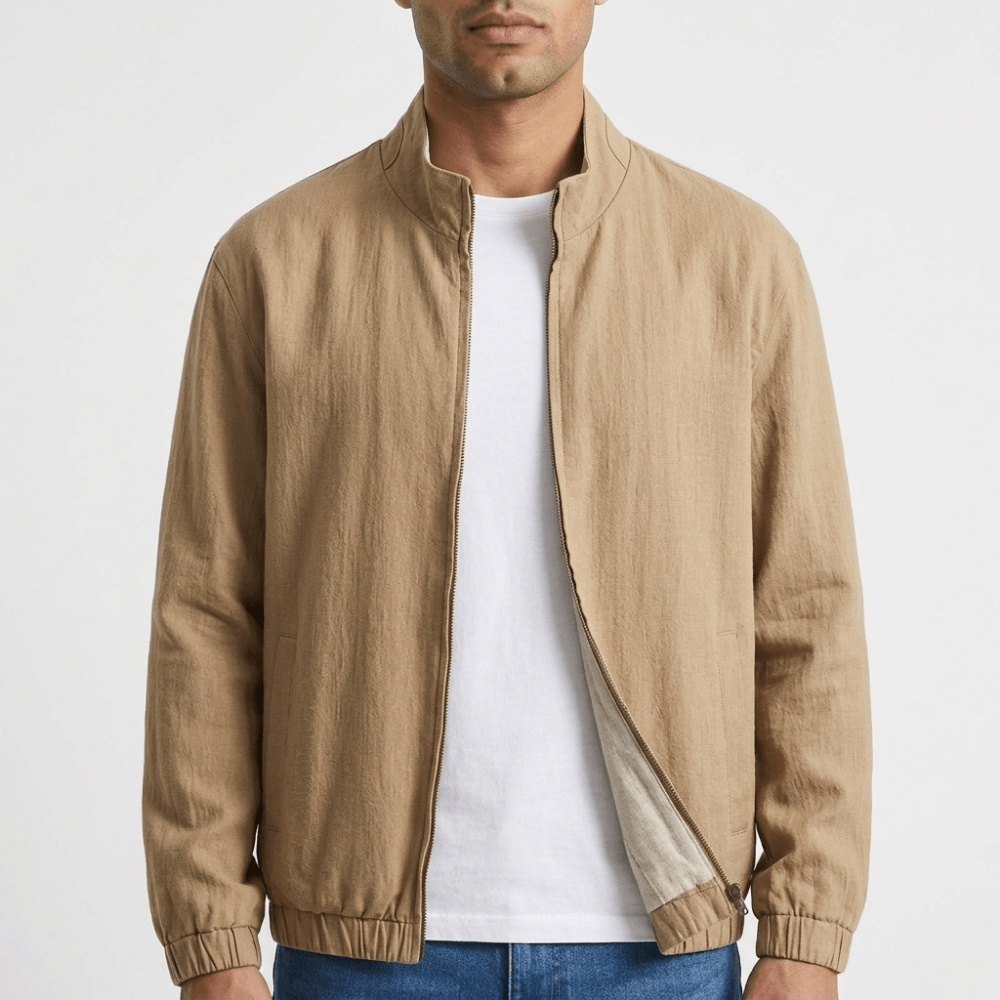 Westcliff – Linen Zip Up Jacket - Hilltop Nord