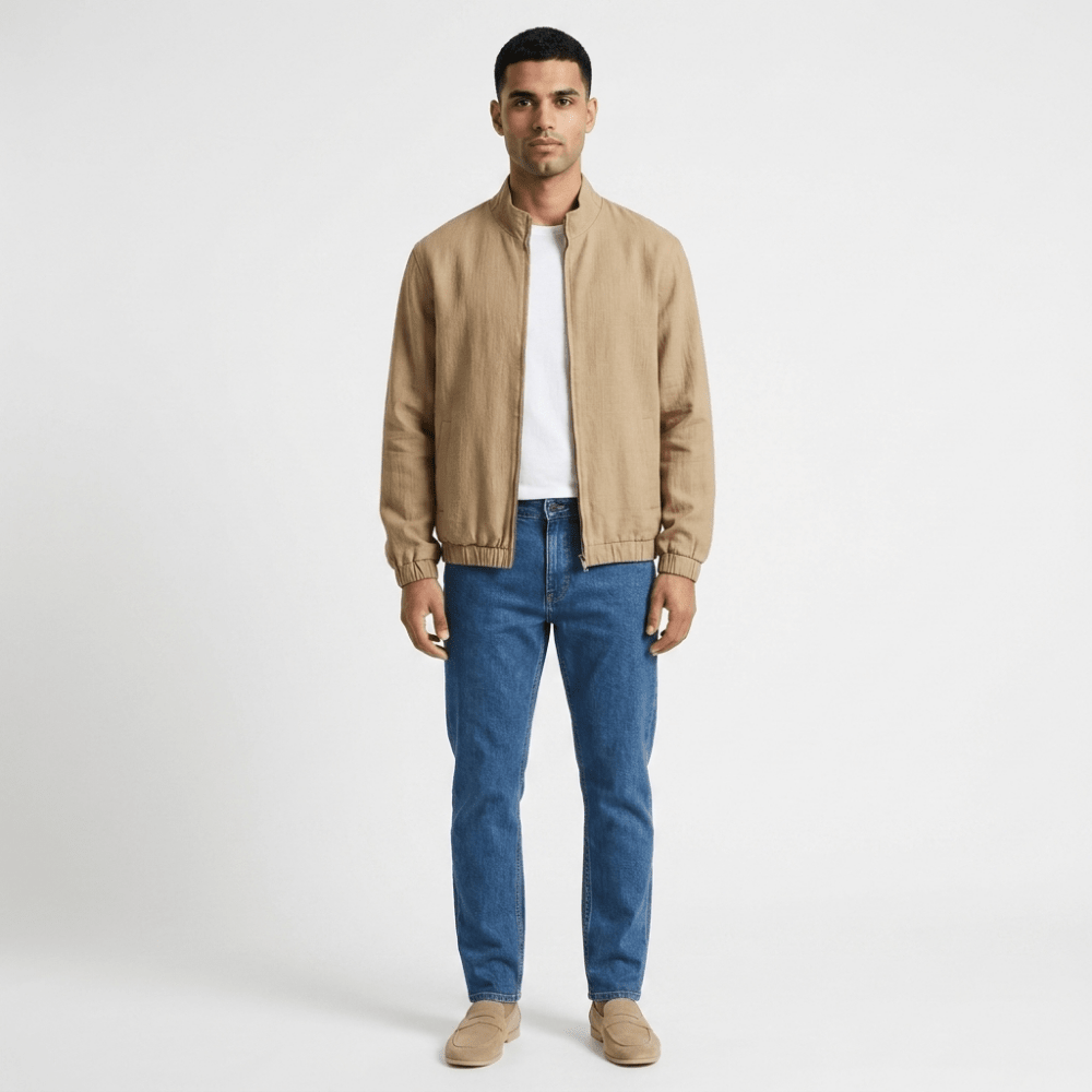 Westcliff – Linen Zip Up Jacket - Hilltop Nord