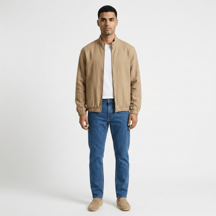 Westcliff – Linen Zip Up Jacket - Hilltop Nord