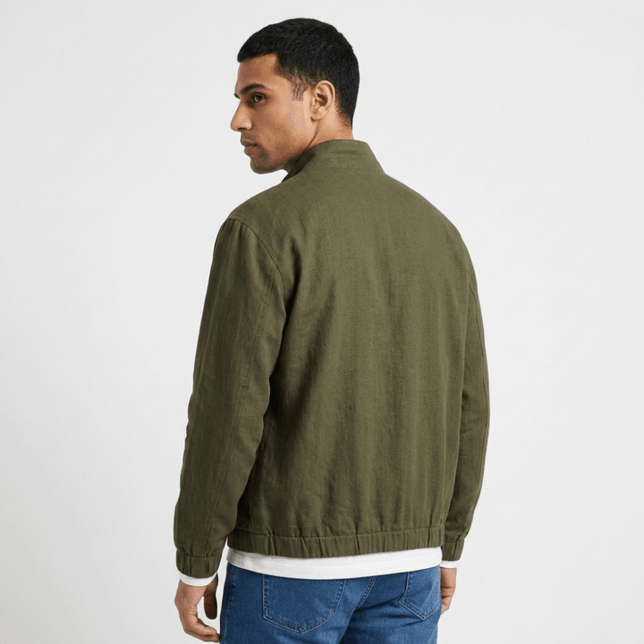 Westcliff – Linen Zip Up Jacket - Hilltop Nord