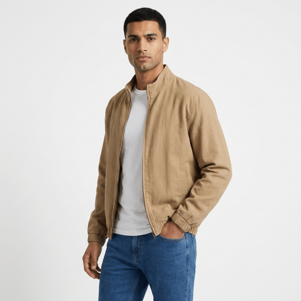 Westcliff – Linen Zip Up Jacket - Hilltop Nord