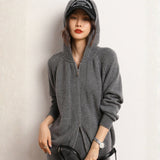 Galespire – Cashmere Wool Hooded Cardigan - Hilltop Nord