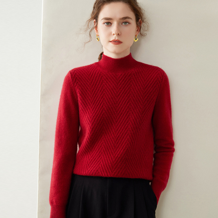 Arlo - Cashmere Wool Mock Neck Sweater