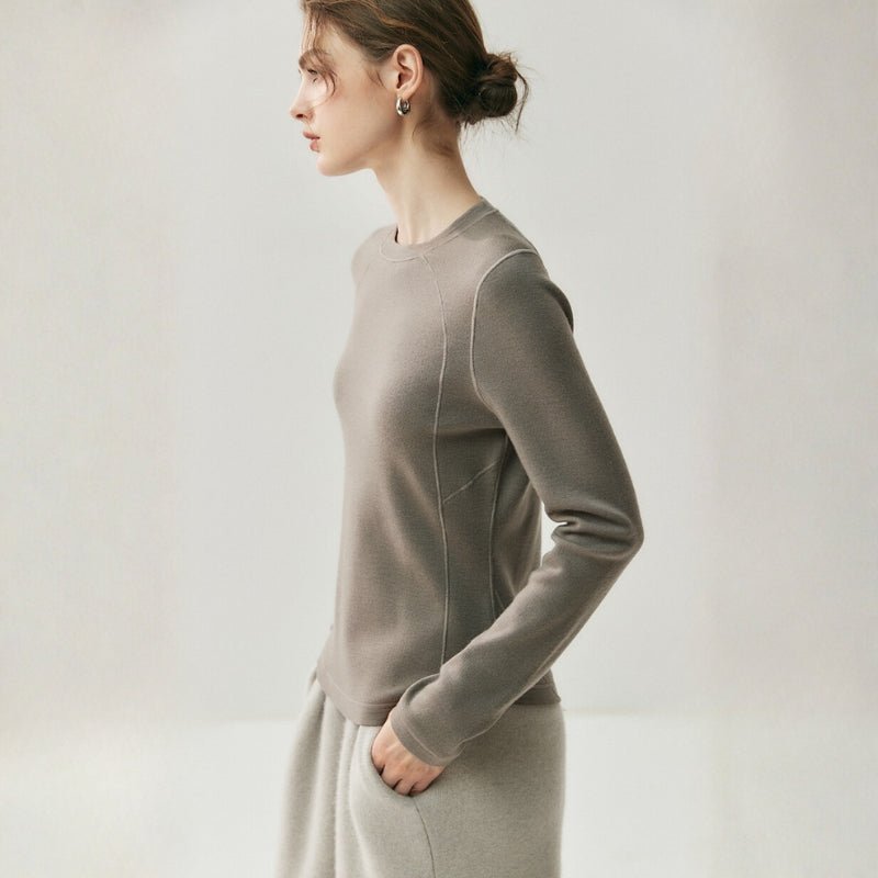 Brooklane – Wool Long - Sleeve Top - Hilltop Nord