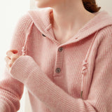 Loomhaven – Cashmere Wool Hooded Cardigan - Hilltop Nord