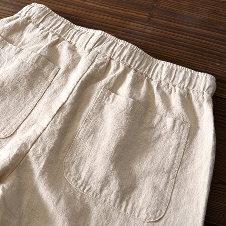 Rivo – Ramie Cropped Pants - Hilltop Nord