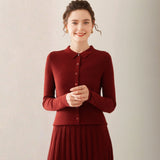 Baythread – Mulberry Silk Collared Cardigan - Hilltop Nord