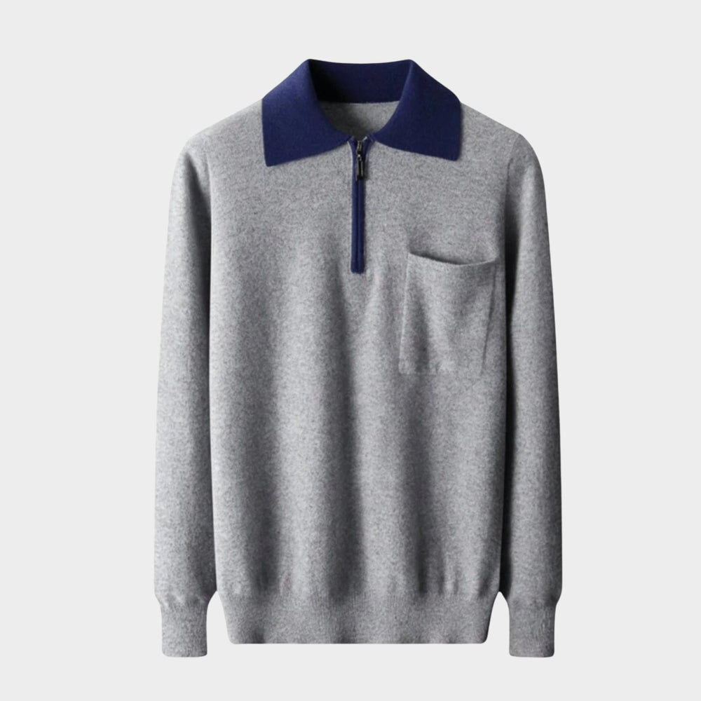 Weston - Cashmere Wool Zip Sweater - Hilltop Nord
