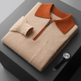 Weston - Cashmere Wool Zip Sweater - Hilltop Nord