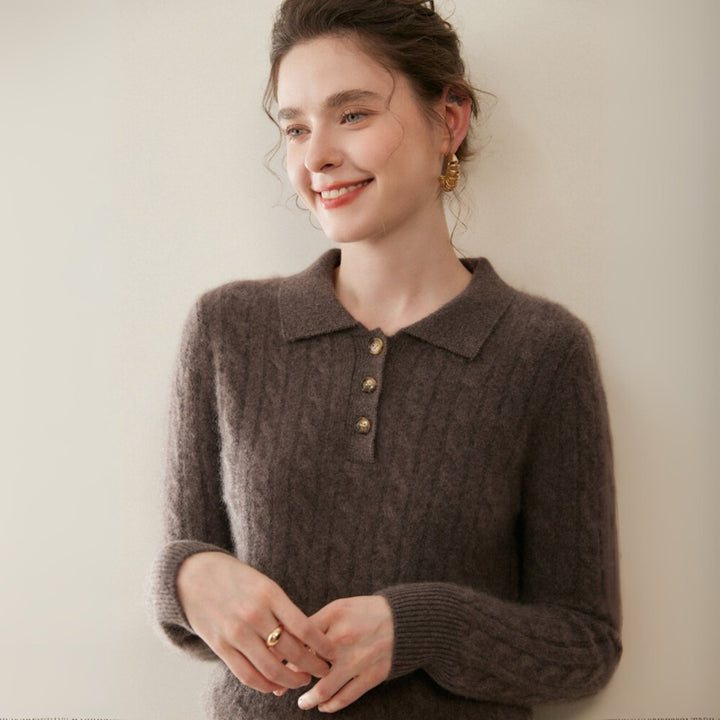 Mistloom – Cashmere Polo Sweater - Hilltop Nord