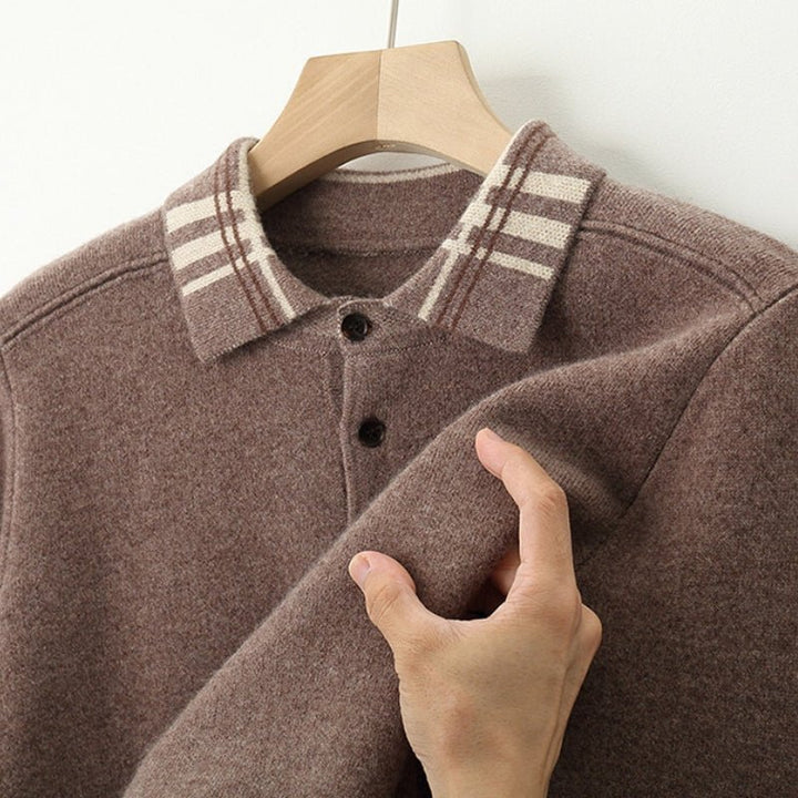 Barron – Wool Polo Sweater - Hilltop Nord