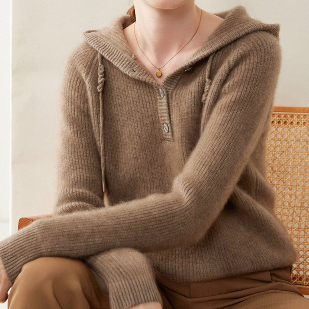 Loomhaven – Cashmere Wool Hooded Cardigan - Hilltop Nord