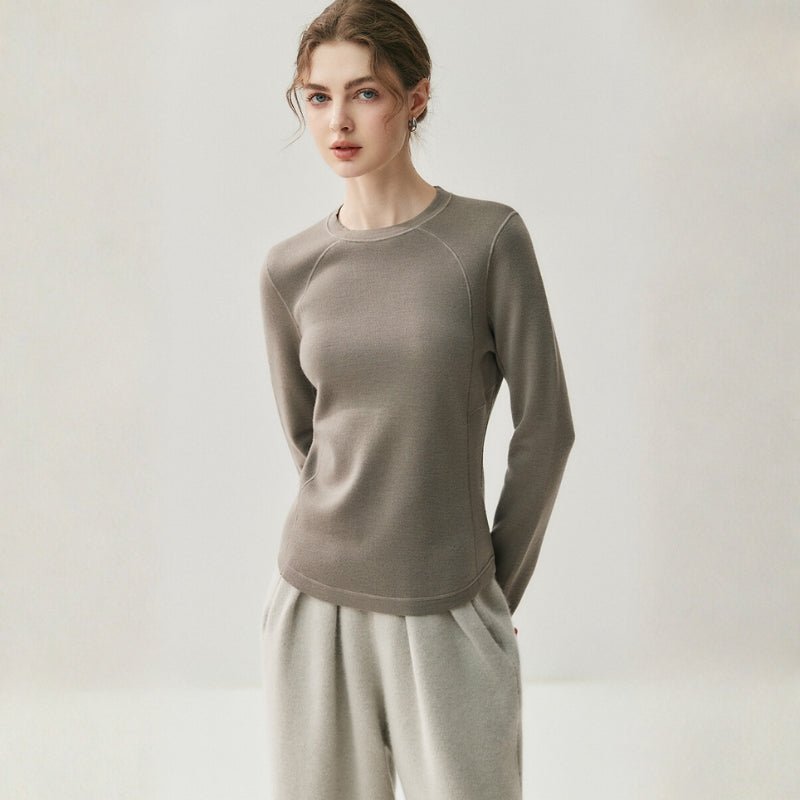 Brooklane – Wool Long - Sleeve Top - Hilltop Nord