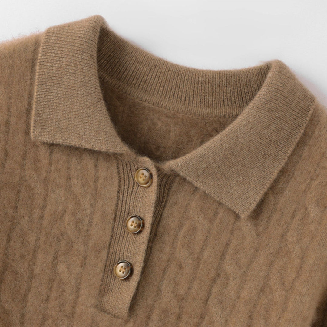 Mistloom – Cashmere Polo Sweater - Hilltop Nord