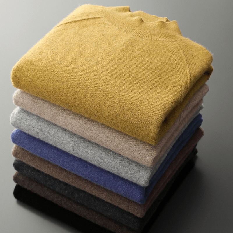 Rowan – Cashmere Wool Mock Neck Sweater - Hilltop Nord