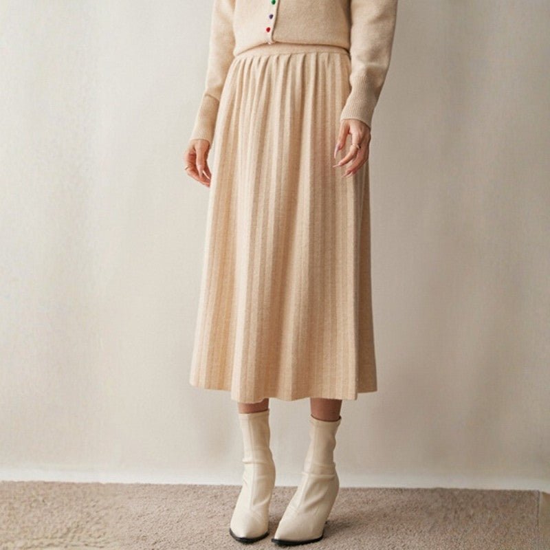 Hearthfold – Cashmere Wool Skirt - Hilltop Nord