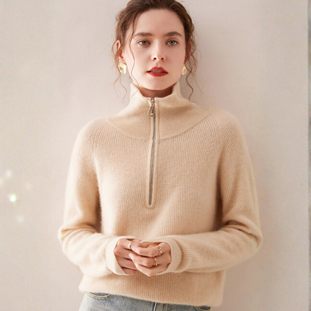 Willowblend – Wool Quarter - Zip Sweater - Hilltop Nord