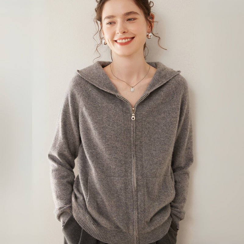 Selin – Cashmere Zip - Up Hoodie - Hilltop Nord