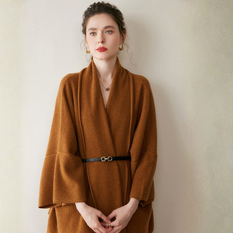 Valeharbor – Cashmere Wool Shawl Coat