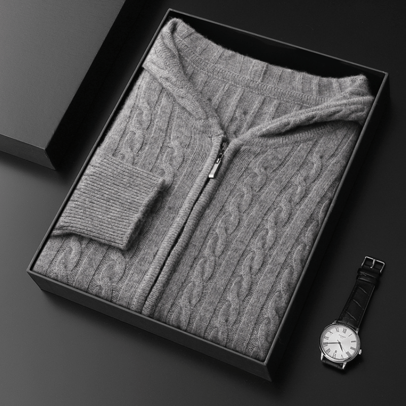 Bayridge - Cashmere Wool Cable Knit Hoodie - Hilltop Nord