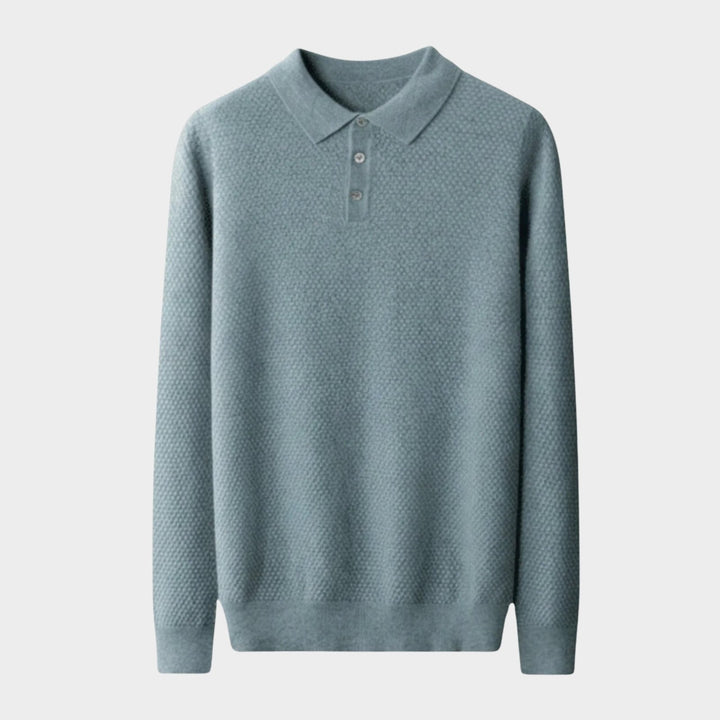 Orion – Cashmere Wool Knit Polo - Hilltop Nord