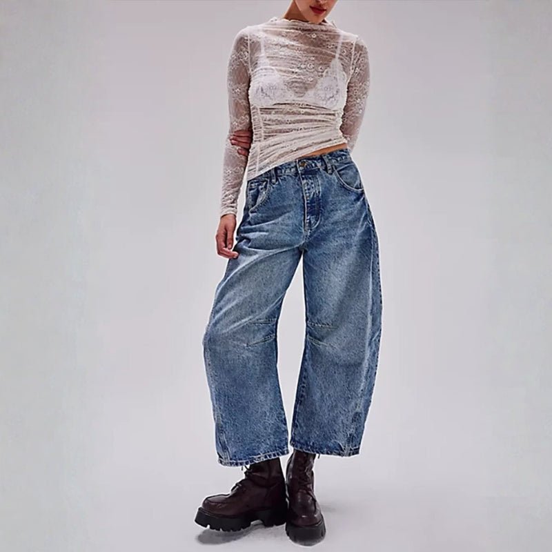 Valentina - Mid - Rise Barrel Jeans - Hilltop Nord