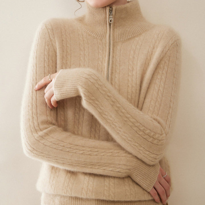 Flintknit – Cashmere Zip Sweater - Hilltop Nord