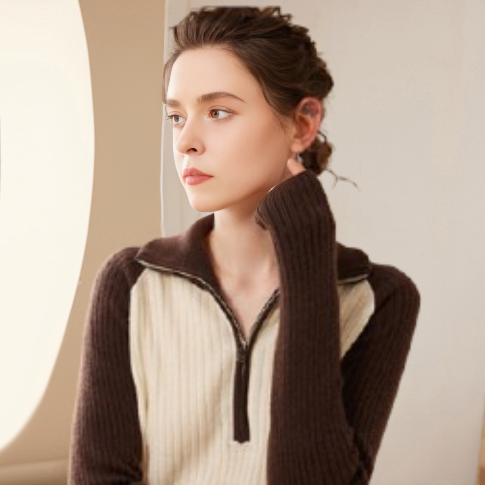 Sierra - Cashmere Wool Half-Zip Sweater