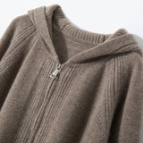 Galespire – Cashmere Wool Hooded Cardigan - Hilltop Nord