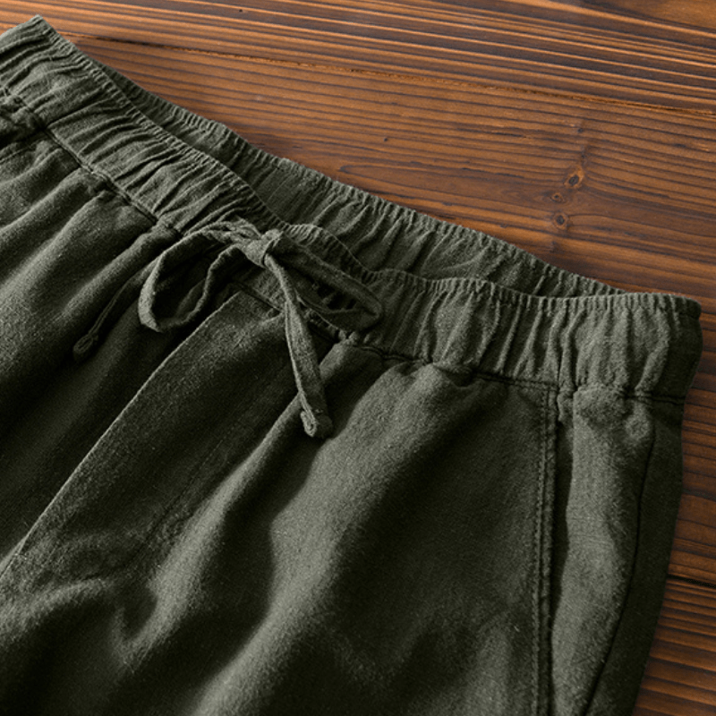 Rivo – Ramie Cropped Pants - Hilltop Nord