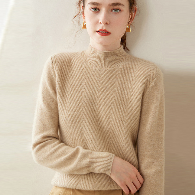 Arlo - Cashmere Wool Mock Neck Sweater