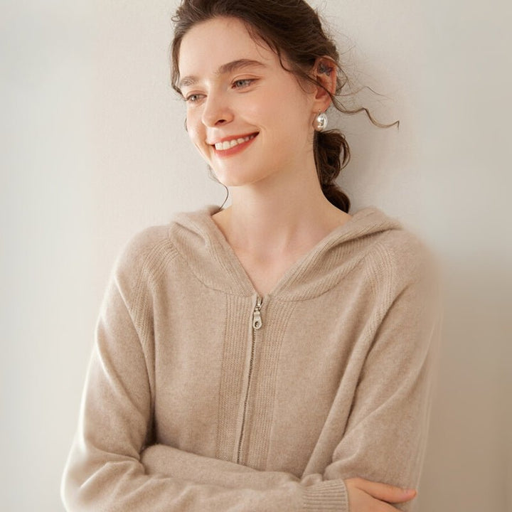 Selin – Cashmere Zip - Up Hoodie - Hilltop Nord