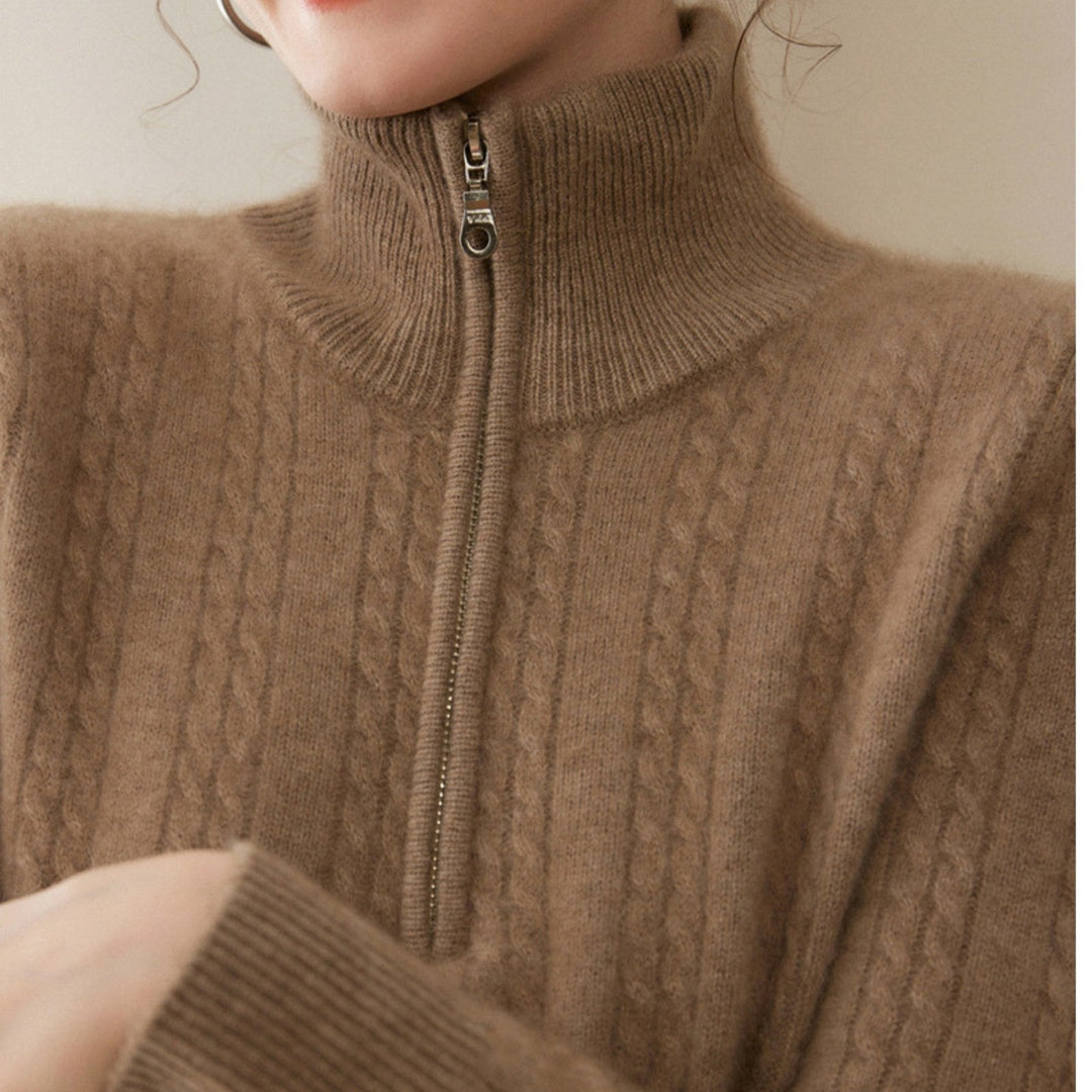 Flintknit – Cashmere Zip Sweater - Hilltop Nord