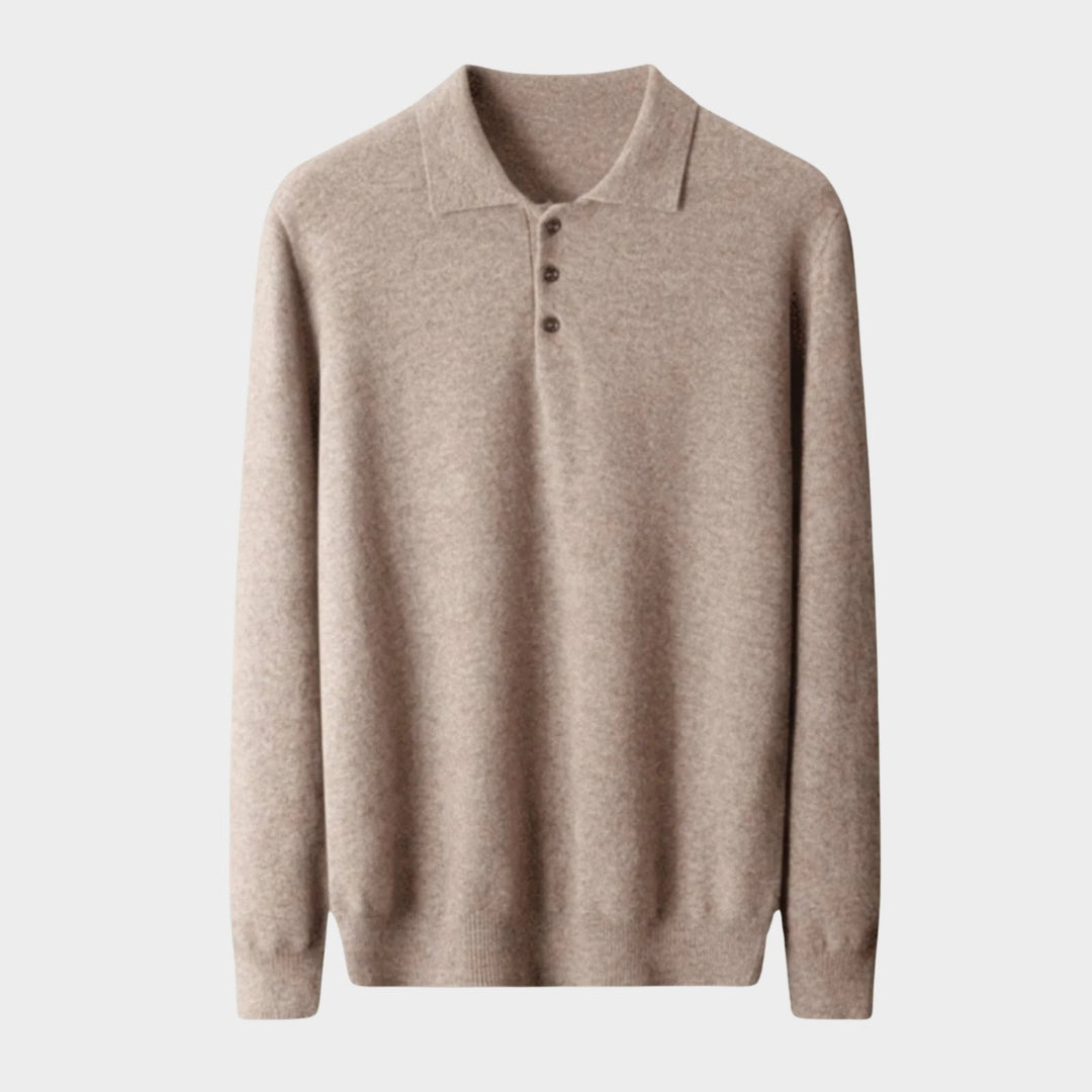Orion – Cashmere Wool Knit Polo - Hilltop Nord