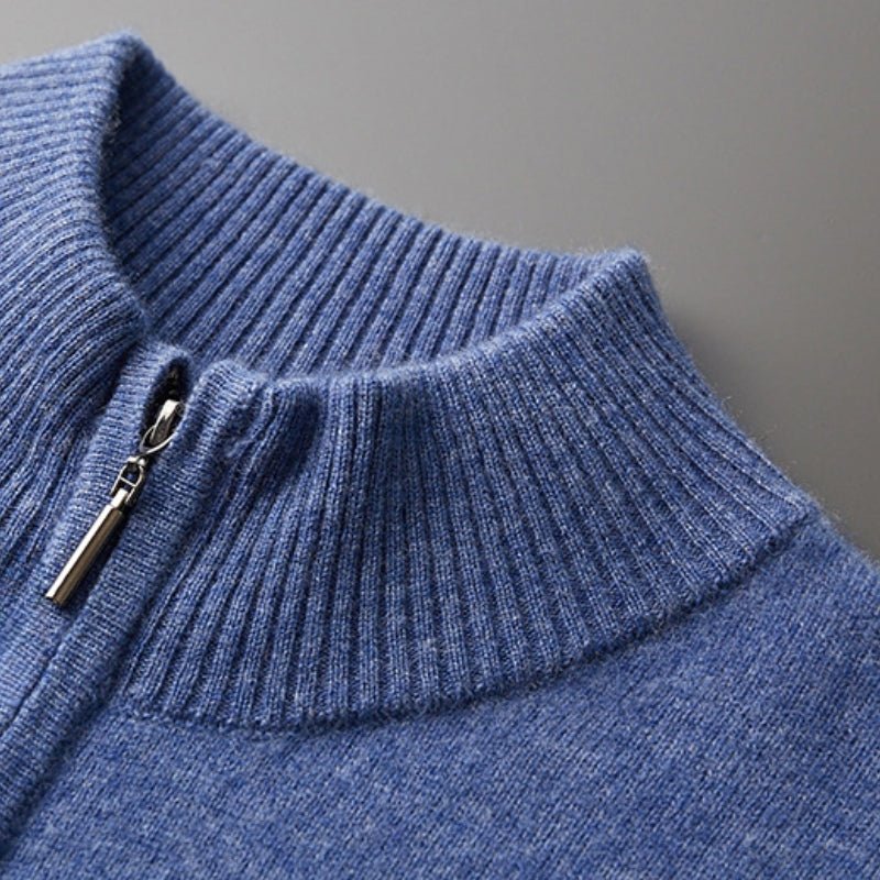 Stellan – Wool Half - Zip Sweater - Hilltop Nord