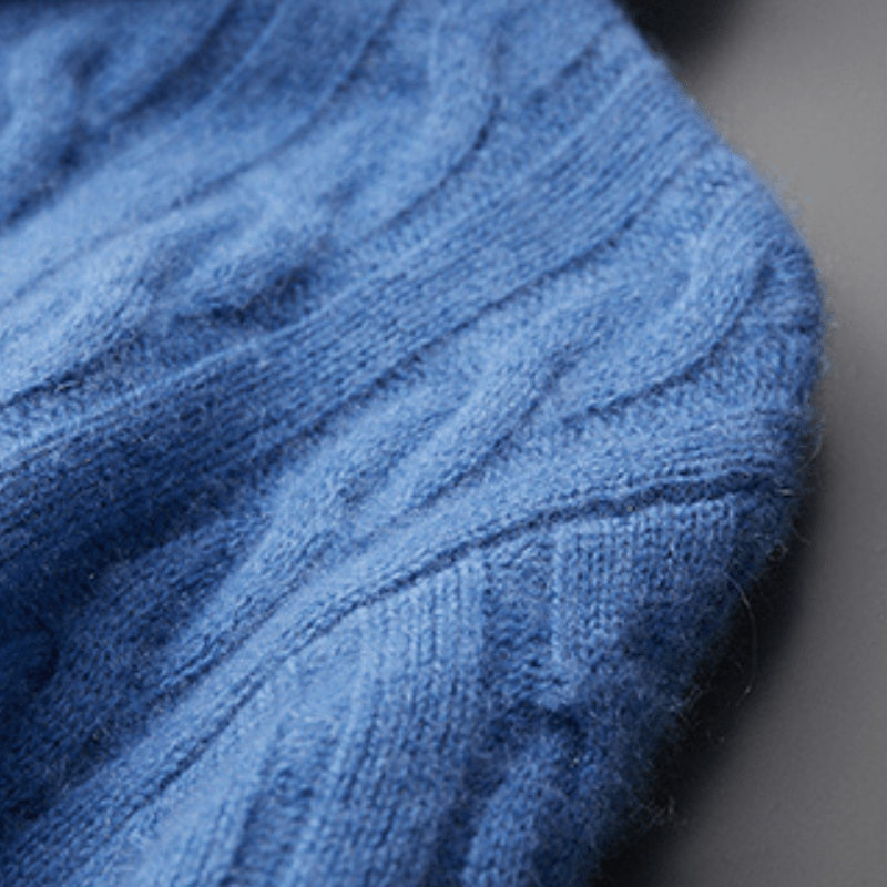 Bayridge - Cashmere Wool Cable Knit Hoodie - Hilltop Nord