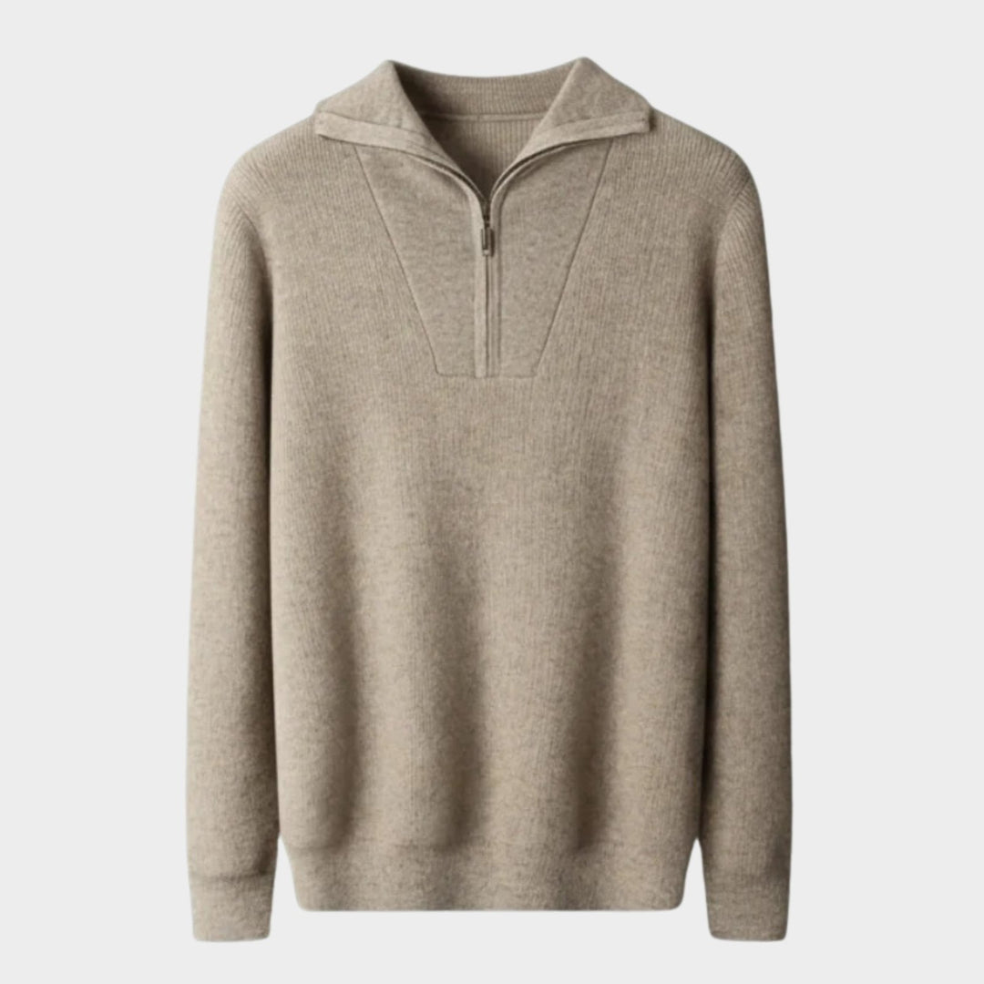 Westford - Cashmere Wool Half - Zip Sweater - Hilltop Nord
