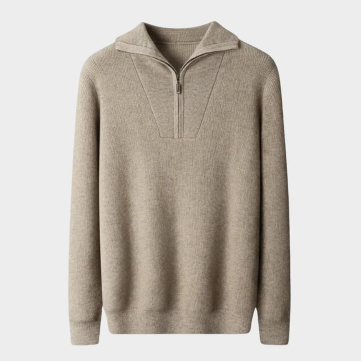 Westford - Cashmere Wool Half - Zip Sweater - Hilltop Nord