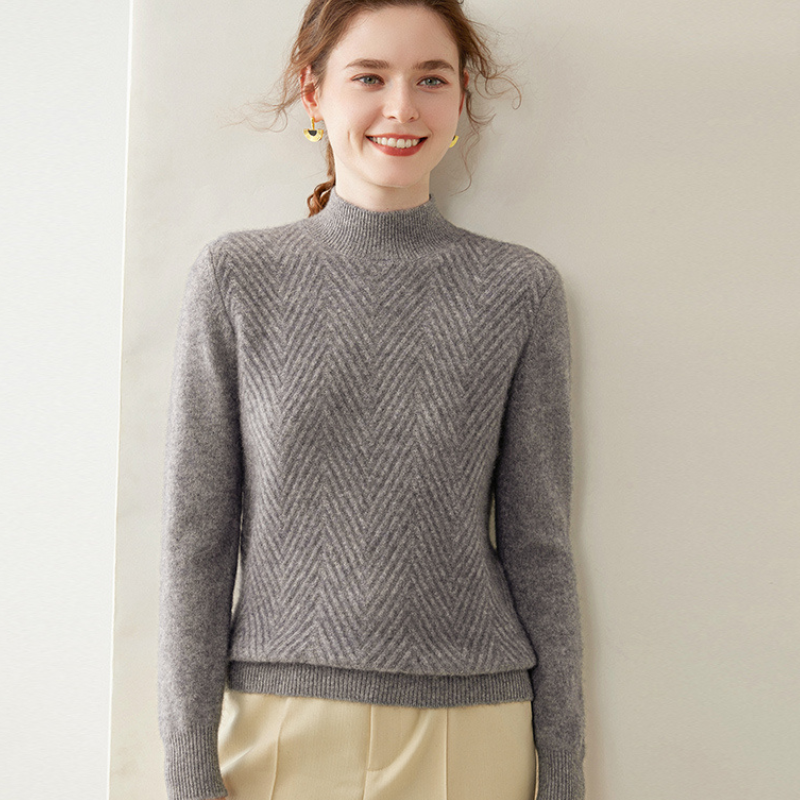 Arlo - Cashmere Wool Mock Neck Sweater