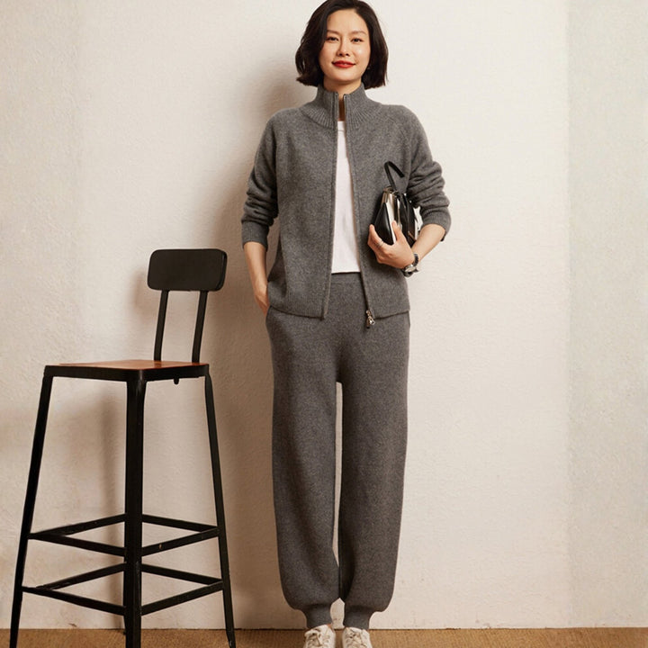 Crestflow – Cashmere Wool Zip Cardigan - Hilltop Nord