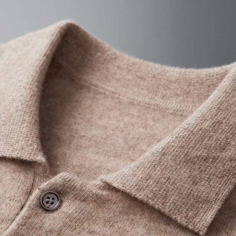 Theo – Wool Knit Polo - Hilltop Nord