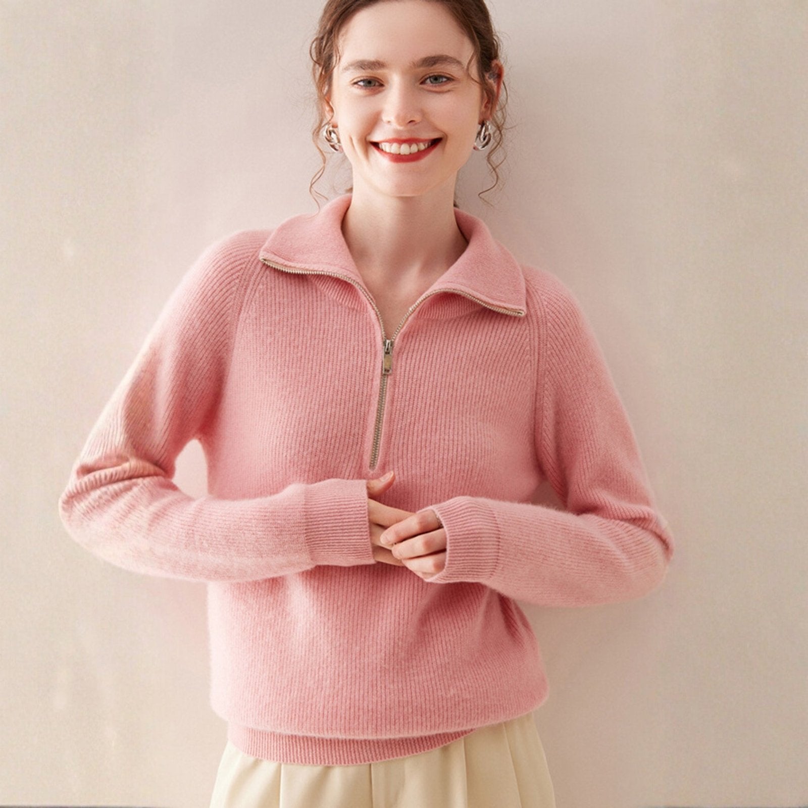 Willowblend – Wool Quarter - Zip Sweater - Hilltop Nord