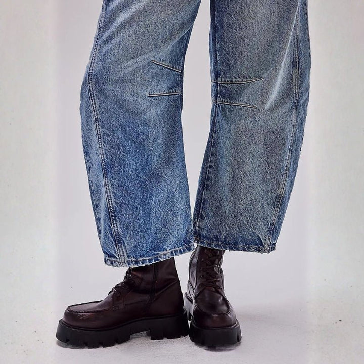 Valentina - Mid - Rise Barrel Jeans - Hilltop Nord