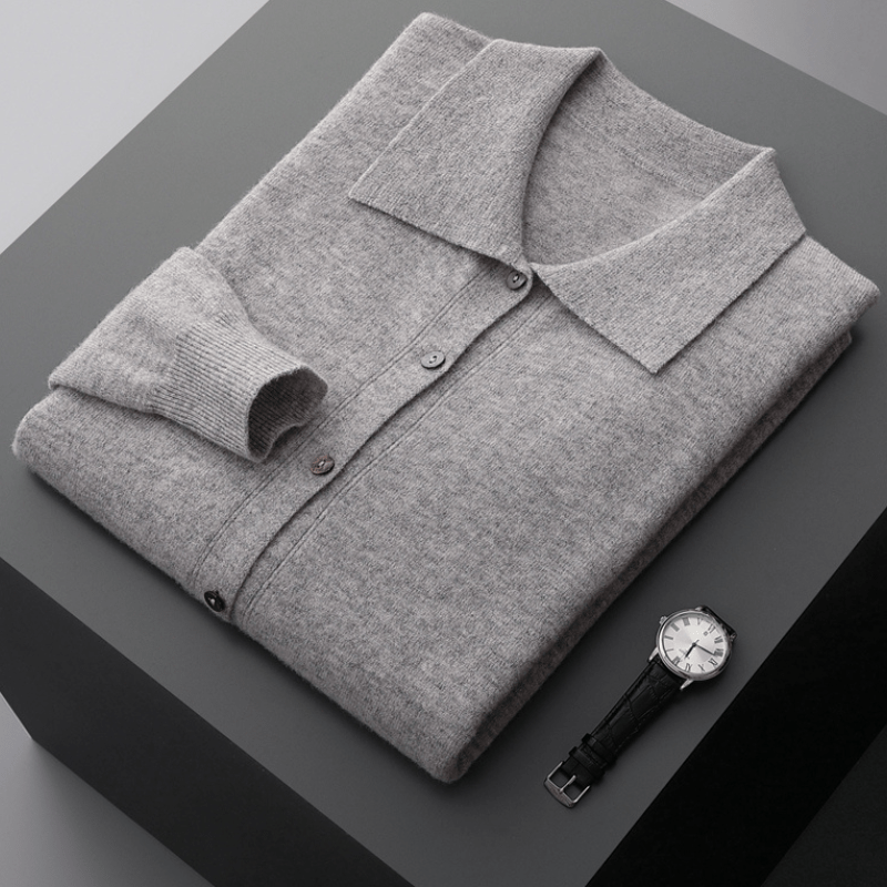 Sanford - Wool Button - Up Polo Cardigan - Hilltop Nord