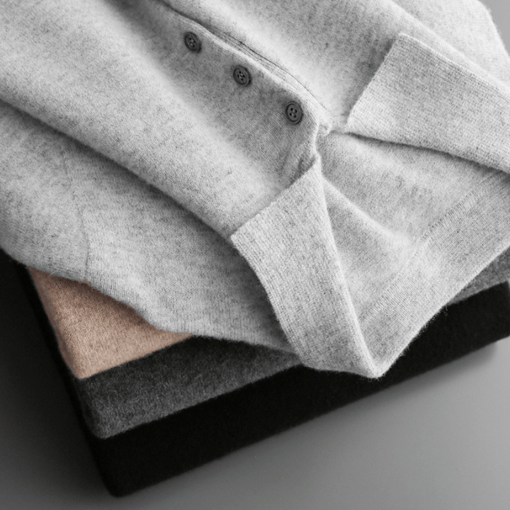 Theo – Wool Knit Polo - Hilltop Nord